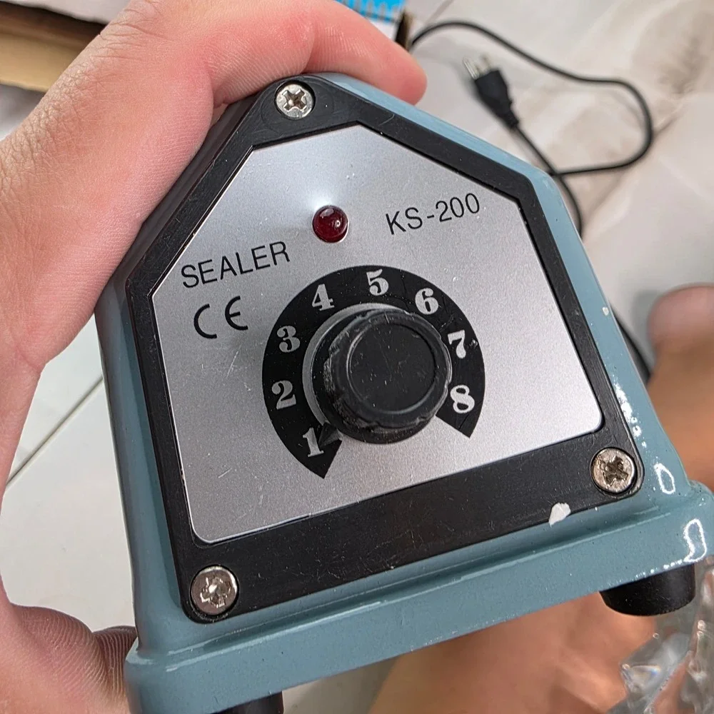KS-200 Impulse Sealer 8 Inch Manual Heat Sealing Machine 110V 300W Blue T1